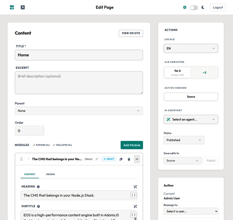Demo - Post Administration