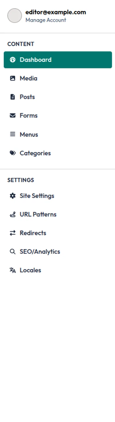 Demo - Sidebar: Editor